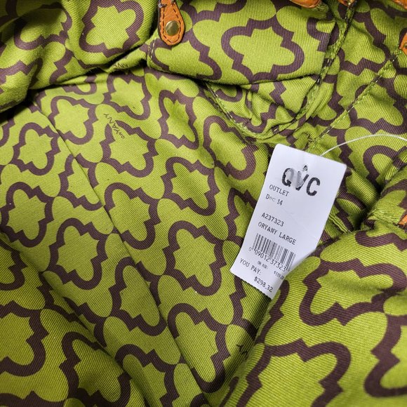 orYANY Brown Pebbled Leather Large Satchel Bag - Picture 6 of 7